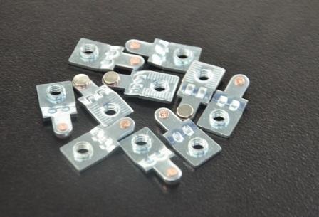 Silver Copper Alloy Electrical Riveting Accessories / Contact Parts For Relays