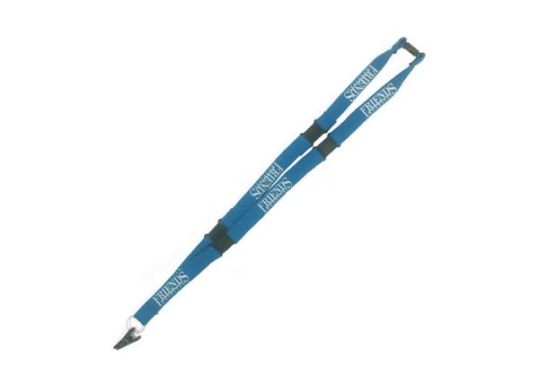 Blue Or Black Segmented Heat Transfer Lanyard , ID Card Custom Ink Lanyards
