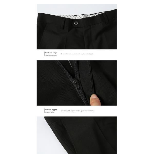 Anti-Shrink Loose Straight Men's Leisure Trousers for Business and Formal Occasions