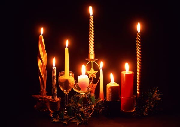 30 * 90cm Romantic Wooden Frame Candles LED Canvas Lighted Wall Art Applied in Bar