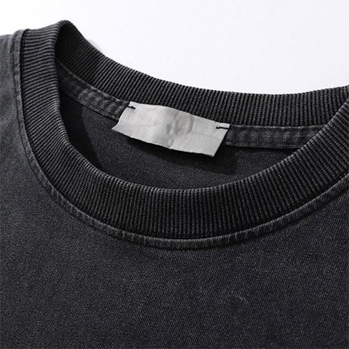 Custom Tshirt 100%  pure cotton loose causal short T-shirt wash water for men