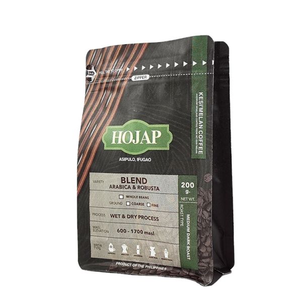 Customized Printed Recyclable Aluminium Zipper Coffee Bean Pouch Plastic Bag Packaging for Coffee Beans