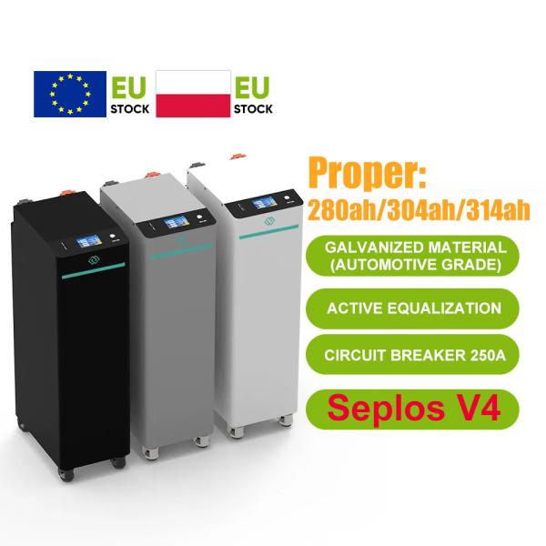 EU STCOK free shipping seplos v4 DIY Battery kits 51.2V 15KWH Parallel up to 16P with 250A UL Certified DC Breaker Included