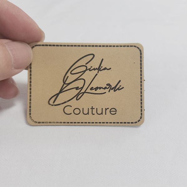 Impression Cuir Forme Personnalisée - Étiquettes Lettres en Cuir PU pour Vestes en Jean et Chapeaux
