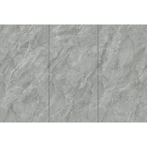 Carreaux de porcelaine glacée gris polie 900x1800x9mm pour murs intérieurs