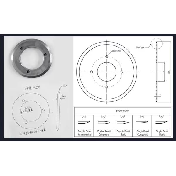 60 мм Круглое стальное лезвие Промышленное резка Круговая резка резка вращающийся резка нож