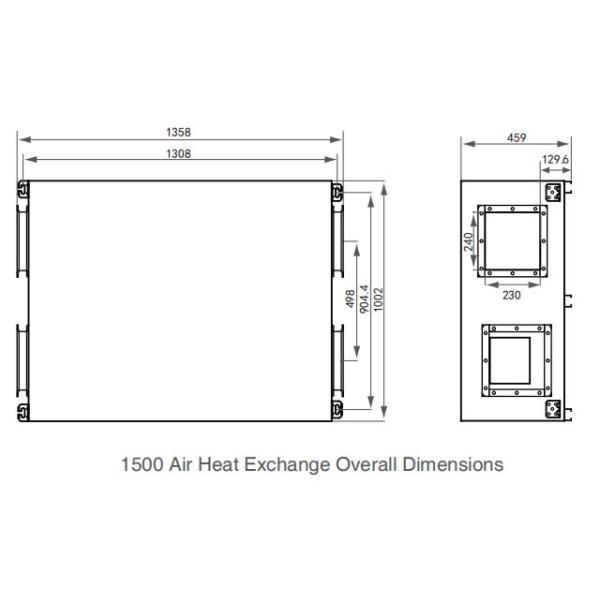 Acoustic Cotton Fresh Air HRV Heat Recovery Ventilation Unit