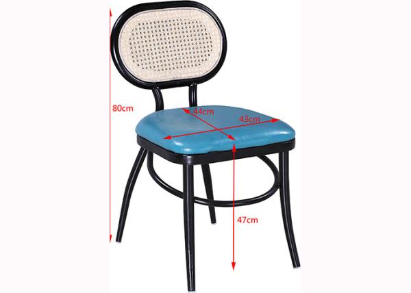 PU Leather 47cm 80cm Upholstered Restaurant Dining Chairs