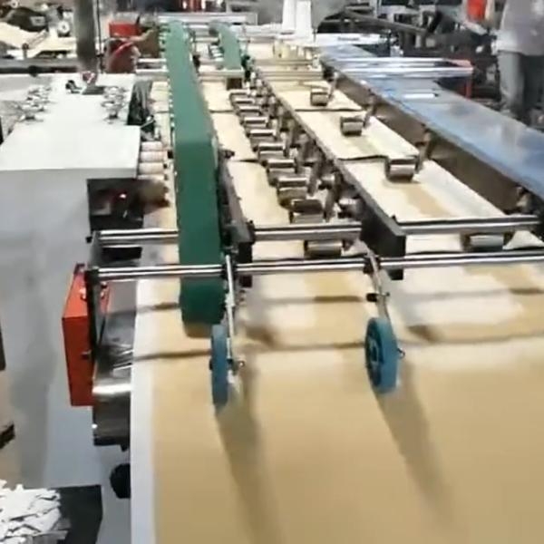 Plastic Woven Bags Cold Cut With Hot Melt Sealing Machine For Bags