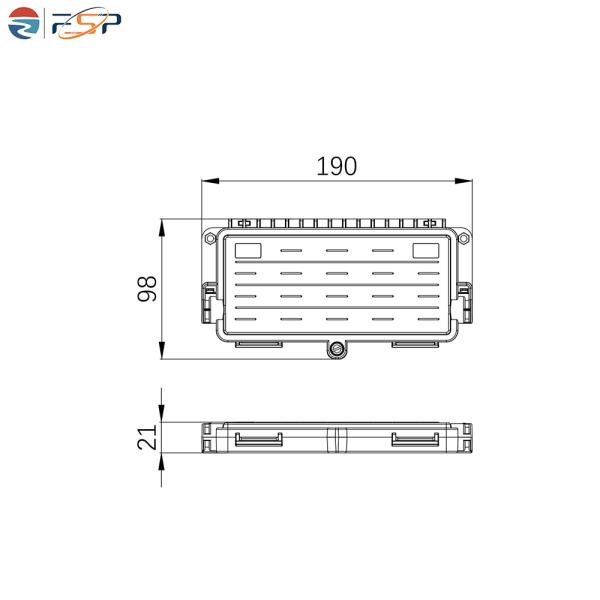 FTTH PC ABS материал водонепроницаемая оптическая волокна коробка скрещивания интегрированная с скрещиванием кассеты