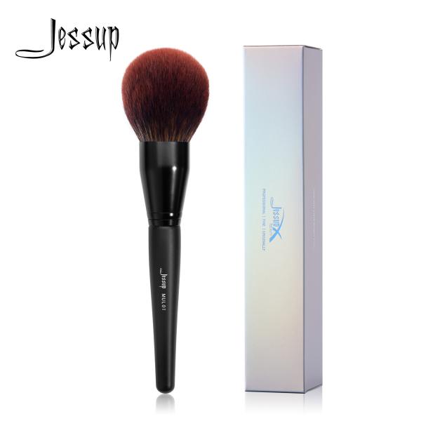 Jessup 1pc Black Ground Round Blender Brush for Powder MUL01