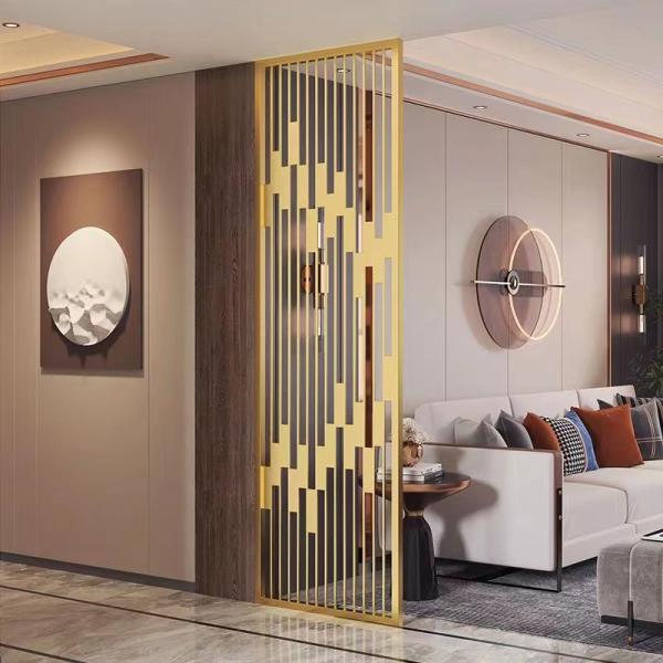 Folding Stainless Steel Hotel Furniture Mobile Screen Partition Modern