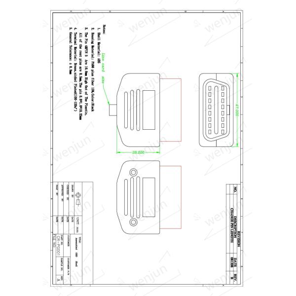 Car Styling OBD2 16Pin Male Housing OBD Male Plug OBDII Male Connector J1962 16Pin + SR + OBD Connector+ Screws Diagnost