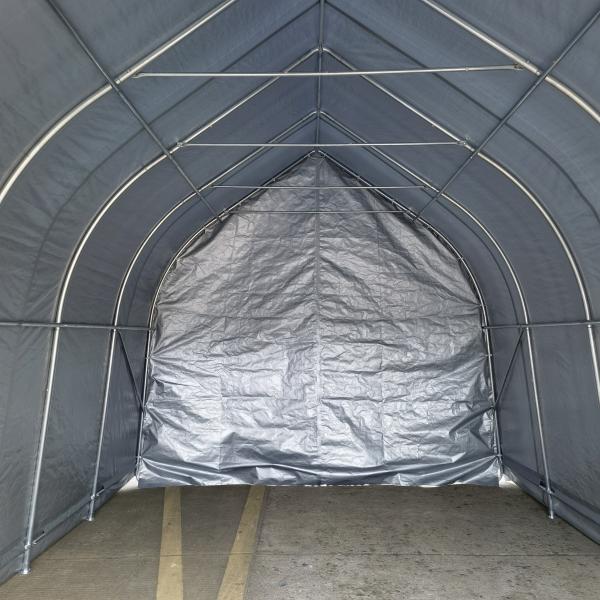 Portable Car Shelter Garden Storage Shed Tent with Removable Sidewalls and Doors