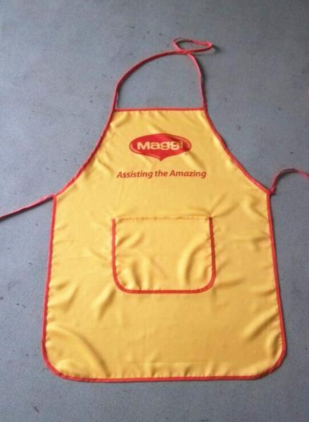BSCI passed-Promotional Yellow apron with customer's printed logo