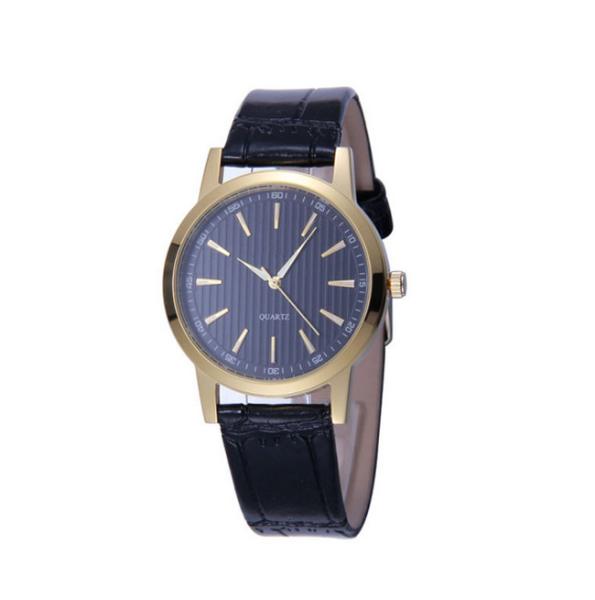 Customized Stainless Steel Watches With Leather Band , 3-5ATM Waterproof