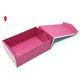 Pink Folding Cardboard Rectangular Gift Box  With Flap Lid