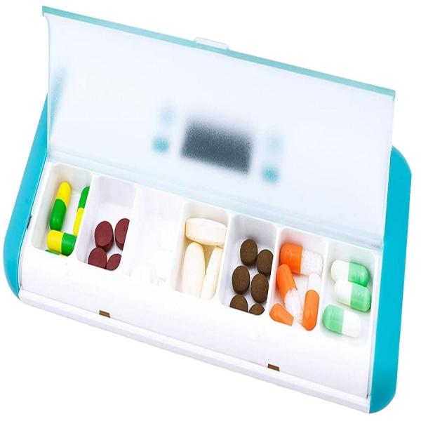 Genuine Dispenser Electronic Smart Box reminder Lock Medicine Case with LED Electronic Timing Dispenser