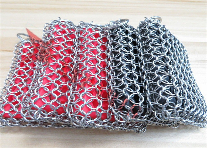 Пусковая площадка Chainmail силикона нержавеющей стали Scrubbing для очищать Skillets литого железа