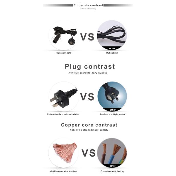 AU Power Cord with 303 Switch for Salt Lamp E14 E27 Socket