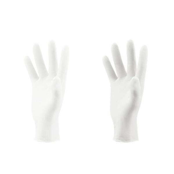 White Soft Disposable Plastic Gloves Latex Examination Gloves Good Performance