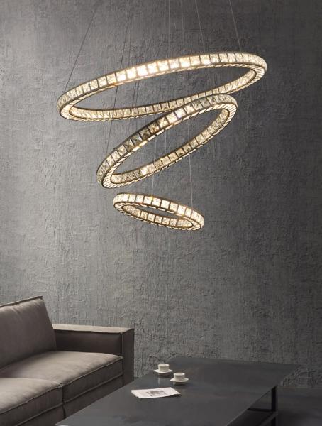 Black Crystal Chandelier For Living Room Long Luxury black chandelier stair(WH-CY-209)