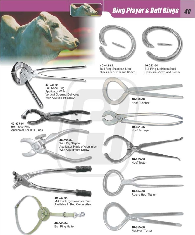 Goat cattle horses pig Vshaped Ushaped stainless steel clamps ear piercing punching pliers