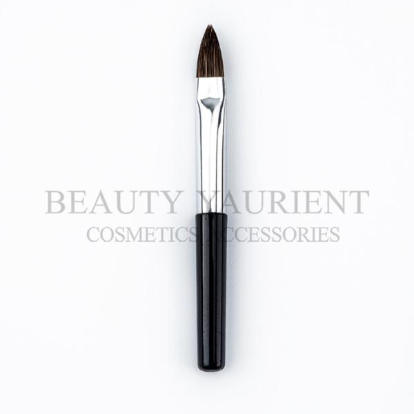 Soft Bristles Disposable Lip Makeup Brush Travel Lip Brush Black Plastic Handle 1.8g