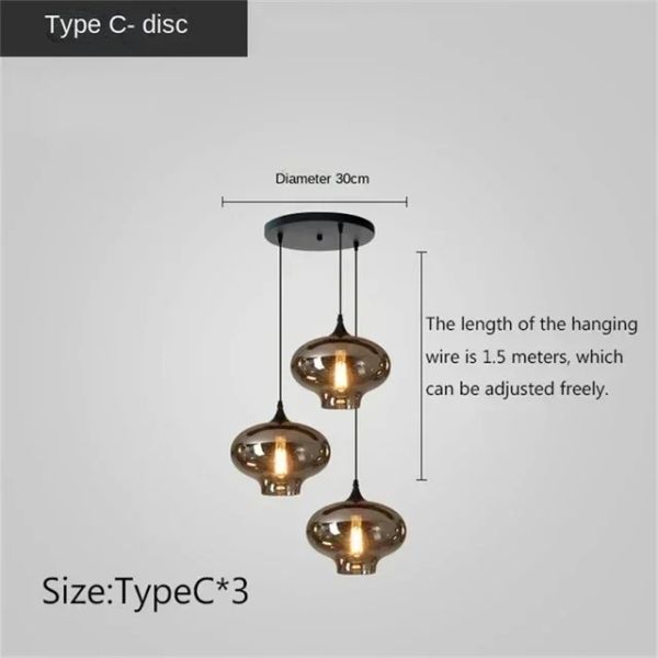 Modern Glass Chandeliers For Dining Tables Living Room Kitchen Office Coffee Hanging Lamp (WH-AP-679)