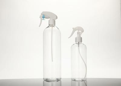 Garrafa plástica clara branca 500ml 1000ml do pulverizador do disparador do aperto do ANIMAL DE ESTIMAÇÃO