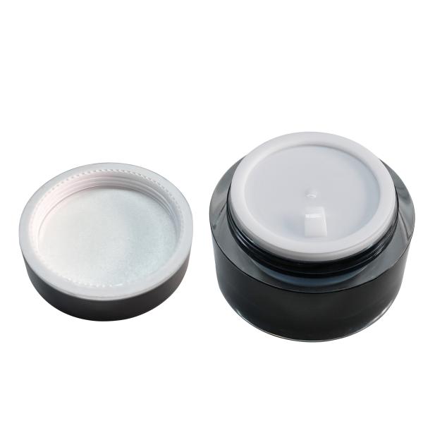Black Acrylic Empty Cosmetic Containers 5ml 10ml 20ml 30ml 50ml Refillable Cream Jars