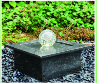 Carved Granite backyard Water Fountains Glass Crystal Balls For Decoration