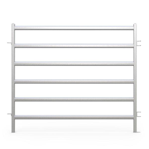 Six Bars Heavy Duty Metal Oval Rail Cattle Yard Panel for Australia