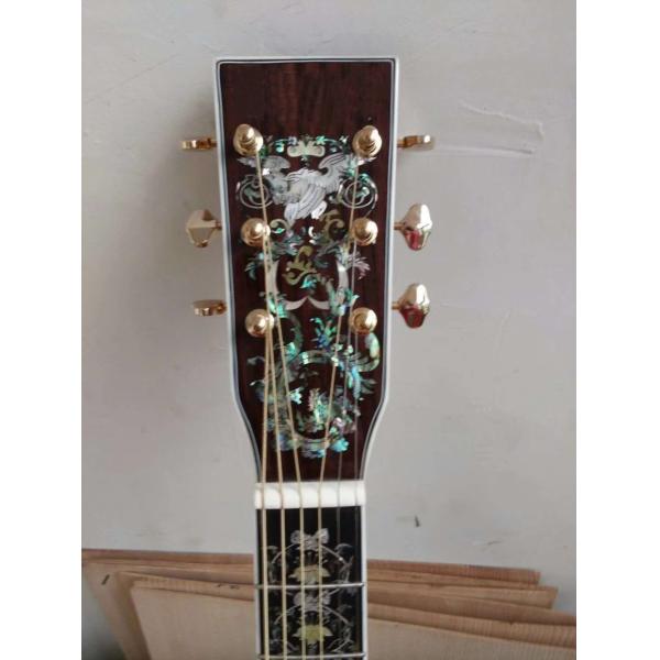 Aaaa All Real Abalone Super Deluxe Wood D45L Acoustic Guitar Customized Logo Is Available