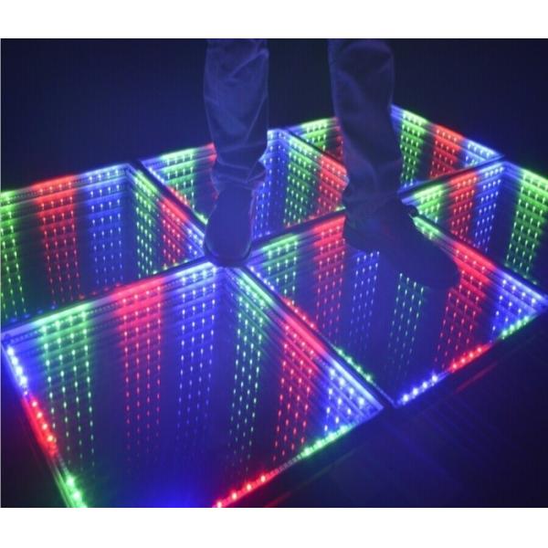 3D Magic Mirror LED Dance Floor Tiles para evento discoteca em casa do hotel