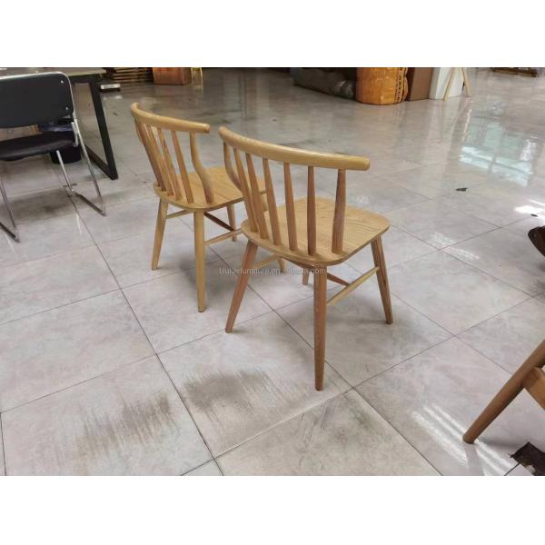 Modern Design Style Nordic Exquisite Workmanship Windsor Solid Wood Dining Chair for Restaurant Seating Furniture