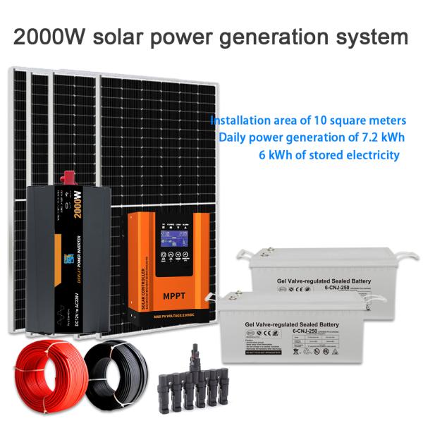 2KW Complete Off-Grid Solar Kit for Home | Includes Mounting System & Solar Panels