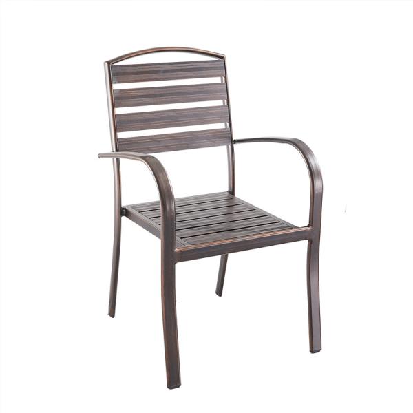 Aluminum Frame Balcony BBQ Long Table and Stackable Chairs for Outdoor Entertaining