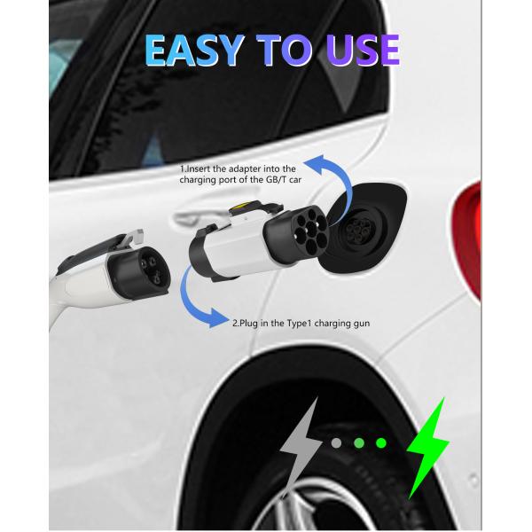 GBT Cars Adapter Converts Type 1 Charging Pile to Type1 Interface Standard 32A Output Current Portable EV Charger Adapter