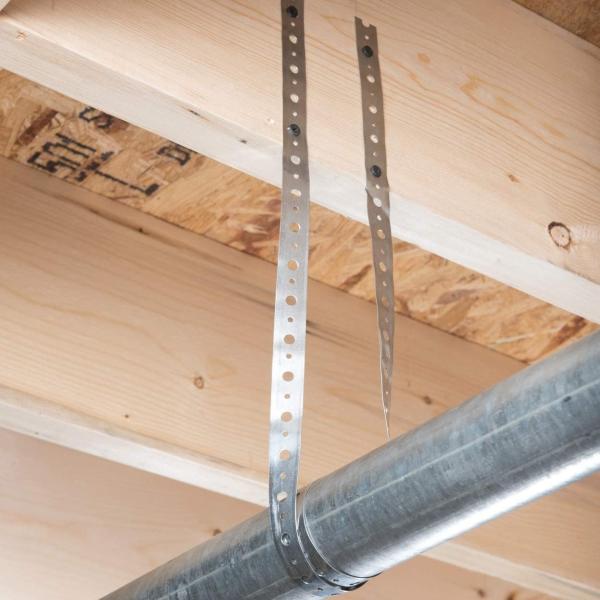 Custom Dimensions Galvanized Steel Plumber's Tape with Machined Perforated Straps