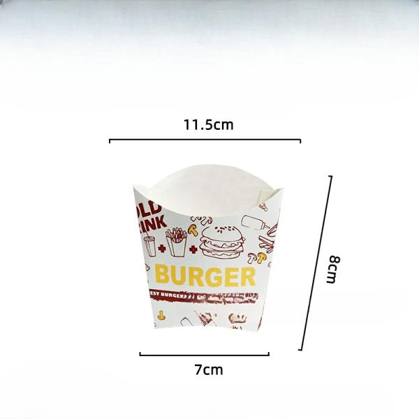 Comida Fritas Fritas Pollo Embalaje Cartón de papel Kraft desechable para beneficio de los compradores