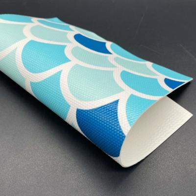 HLSPL010 Rectangular PVC Swimming Pool Liner Fish Scale Print Pattern Anti Static