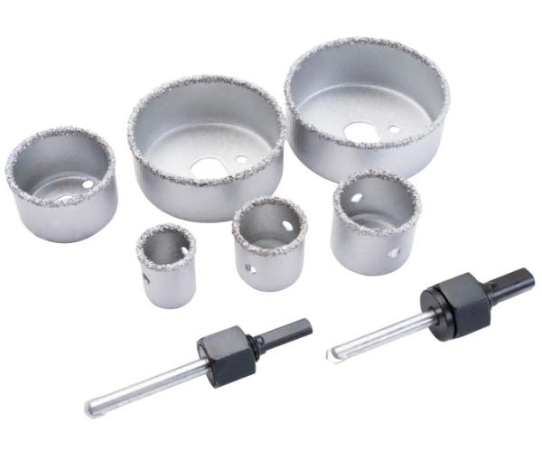 ODM OBM Tungsten Carbide Gritted Hole Saw With 1/4 Triangle Shank