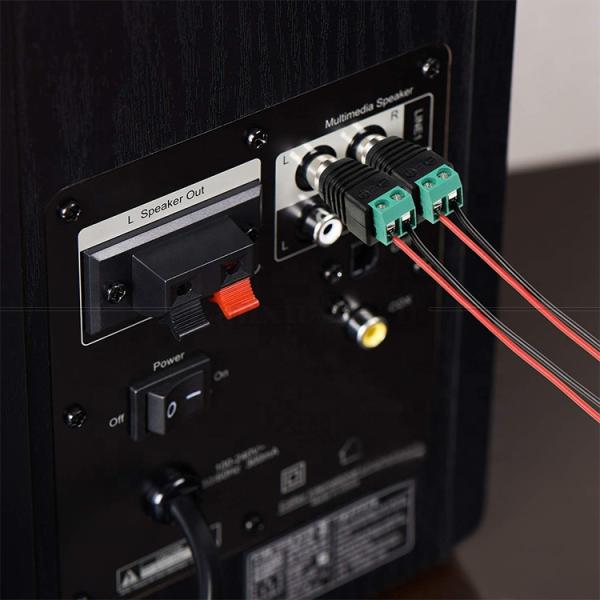 RCA Female Male to Screw Terminal AV Phono Solderless Plug Wire Connector Converter Audio Adapter