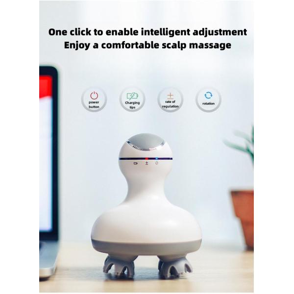 Customized Logo Availabled Mini Handheld Vibrating Body Massager Device for Head Massage Area in White Appearance
