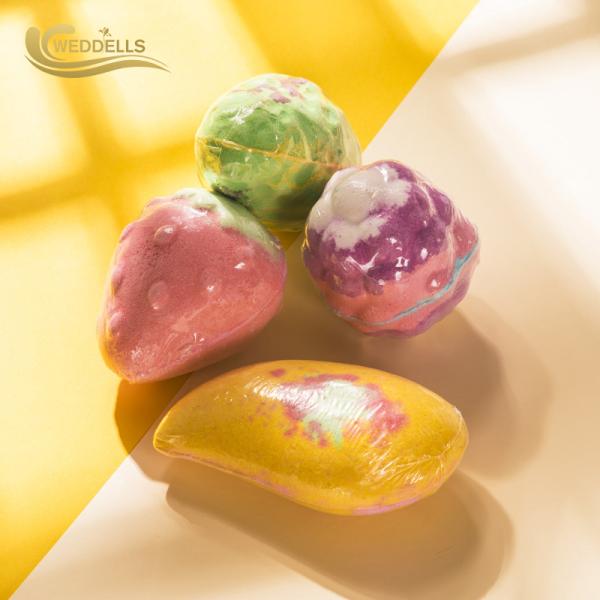 Children Fruit 6.3 OZ Bath Bomb Gift Sets With Jerry Bubble Fizzy