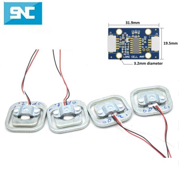 Output Resistance 1000±10Ω Half Bridge Load Cell 4pcs 50kg 200kg Hx711 Ad Module for Body Scale Excitation Voltage 5-10VDC