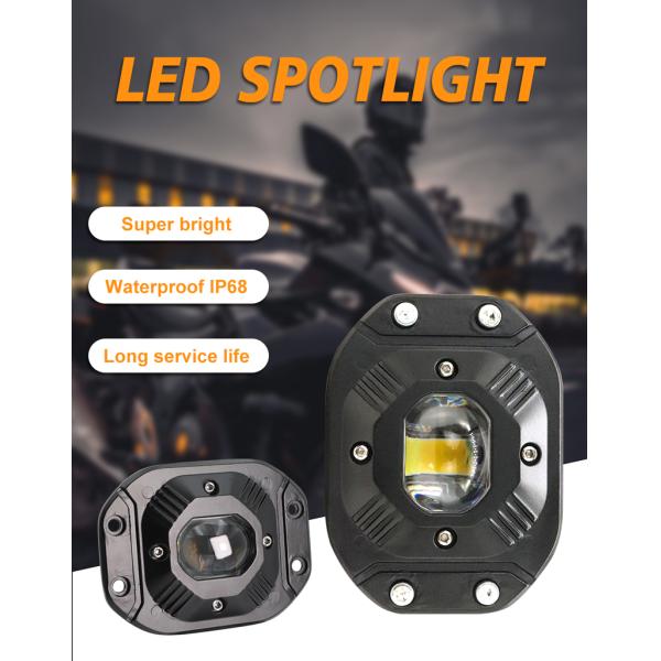 White Yellow Aluminum Black 24V Motorcycle Universal LED Headlight