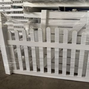 White Thickened PVC Picket Fence For Garden Yard