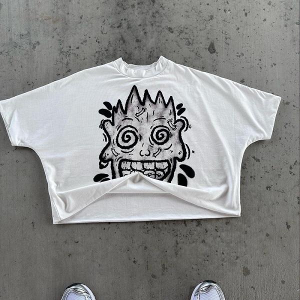300 gsm Oversized Heavyweight 100% Cotton T-Shirt with Custom Print Boxy Fit Crop Tee